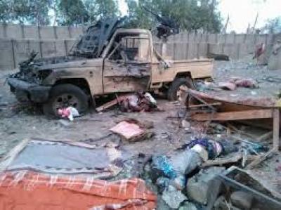 إرتفاع حصيلة التفجير الإنتحاري في وسط جنود قوات الأمن الخاص بعدن والذي خلف عشرات القتلى 
