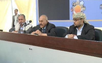 الرئيس السابق " صالح " يحذر الحوثيين ويؤكد وقوفه إلى جانب " آل عواض " ويهاجم الشيخ عبد المجيد الزنداني