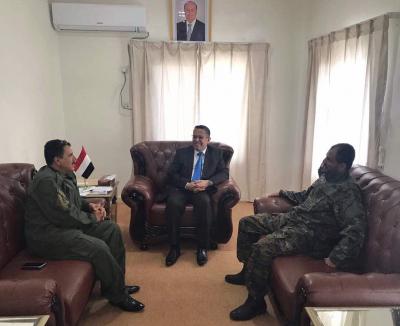 بن دغر يناقش الأوضاع الأمنية  مع مدير عام شرطة عدن " شلال شائع"