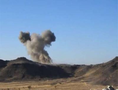 غارات جوية تدمر مخازن أسلحة للحوثيين في صعدة