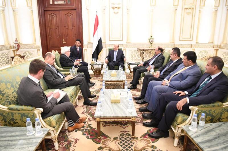 الرئيس هادي يستقبل المبعوث الخاص للأمين العام للأمم المتحدة إلى اليمن