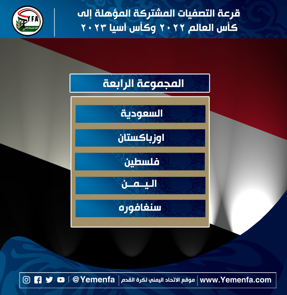 مواجهات قوية تنتظر المنتخب اليمني في تصفيات كأسي العالم وآسيا ( أسماء الفرق )