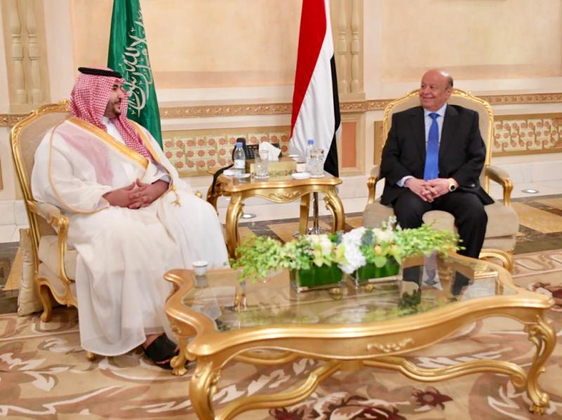 عقب لقاءه بالرئيس هادي .. الأمير خالد بن سلمان يكشف موقف المملكة من الرئيس هادي وشرعيته ووحدة اليمن
