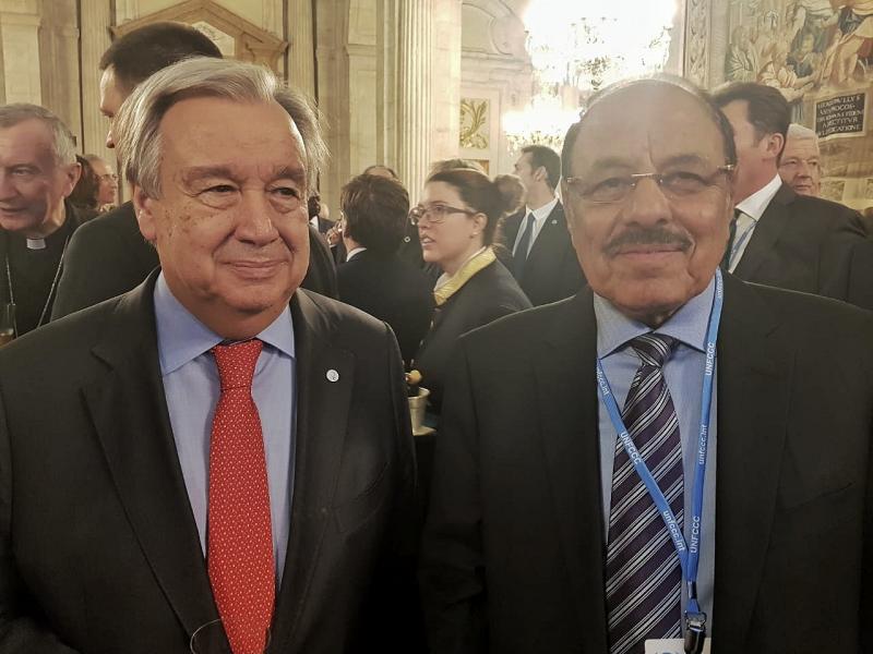 الفريق علي محسن الأحمر يلتقي الأمين العام للأمم المتحدة
