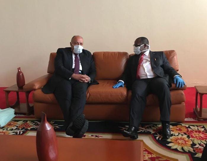 بالصورة .. الدبلوماسية في زمن كورونا .. كيف ظهر وزيري الخارجية المصري ونظيره البوروندي 