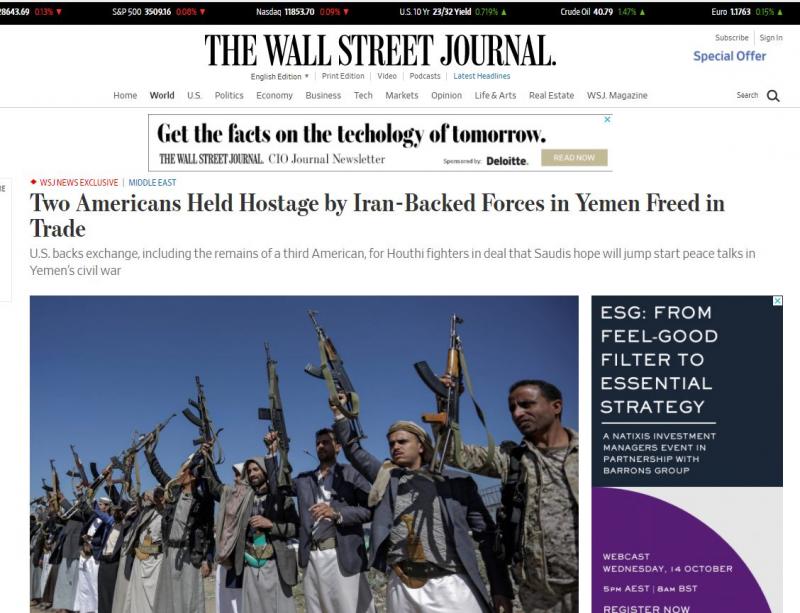 صحيفة أمريكية تكشف تفاصيل الصفقة التي تمت بين الأمريكيين والحوثيين