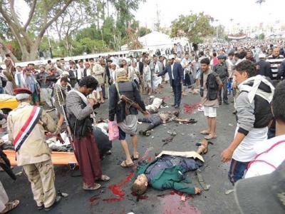 " اليوم برس"  ينشر أسماء قتلى وجرحى الهجوم الإنتحاري والذي إستهدف تجمعاً للحوثيين بميدان التحرير بصنعاء ( الأسماء)