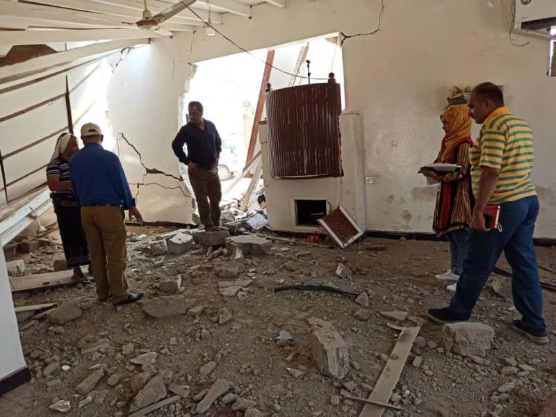 لجنة التحقيق الوطنية تطلع على حجم الأضرار والدمار الذي خلفه القصف الحوثي على مأرب 