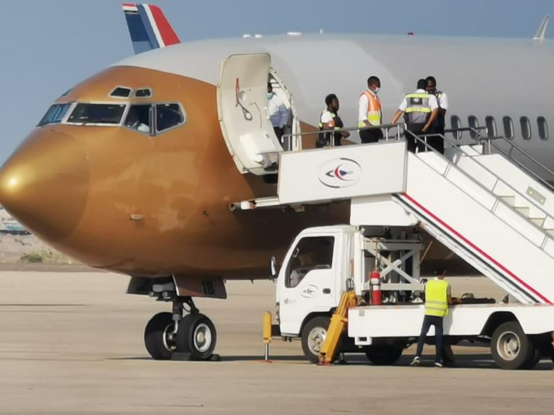 تدشين اولى رحلات شركة "سيف آير" الكينية الى مطار عدن الدولي ( صوره)