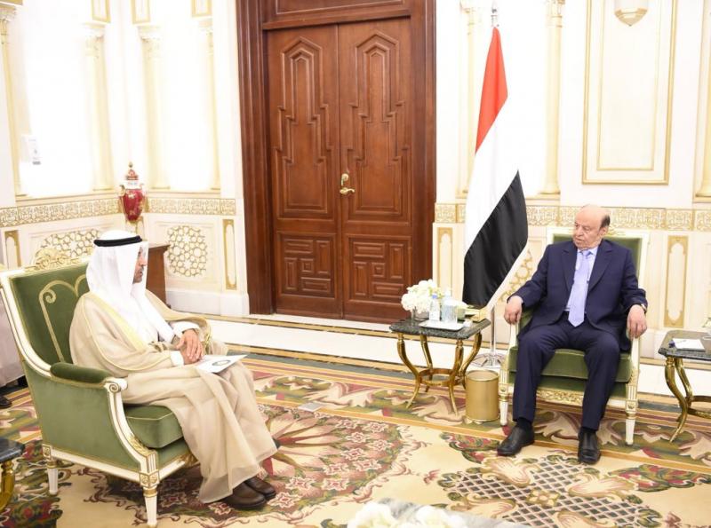 الرئيس هادي يستقبل أمين عام مجلس التعاون لدول الخليج العربية