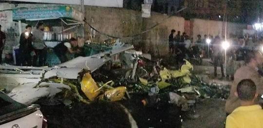 الإعلان عن الحصيلة النهائية لضحايا الطائرة التي سقطت وسط العاصمة صنعاء