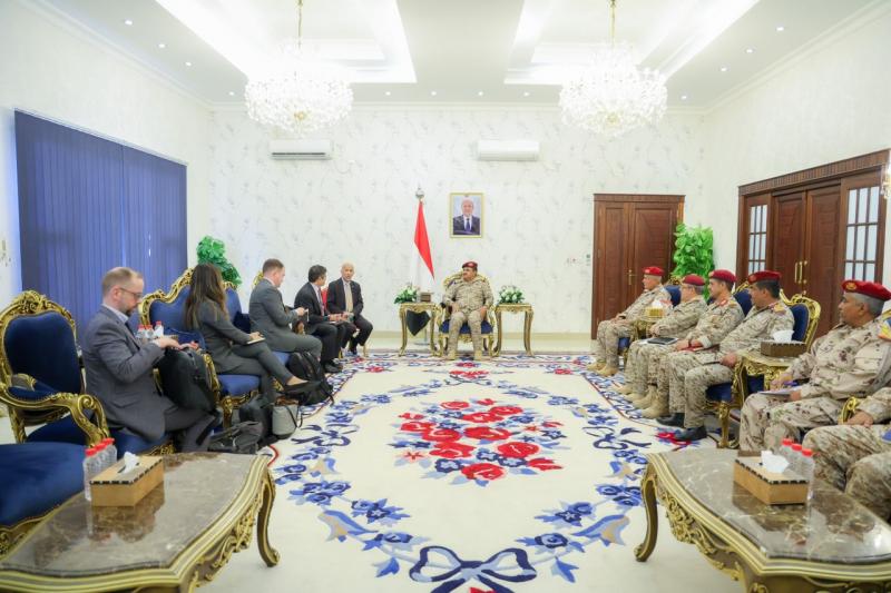 وزير الدفاع يناقش مع السفير الأمريكي الهجمات الحوثية على المنشآت الحيوية ومكافحة الإرهاب