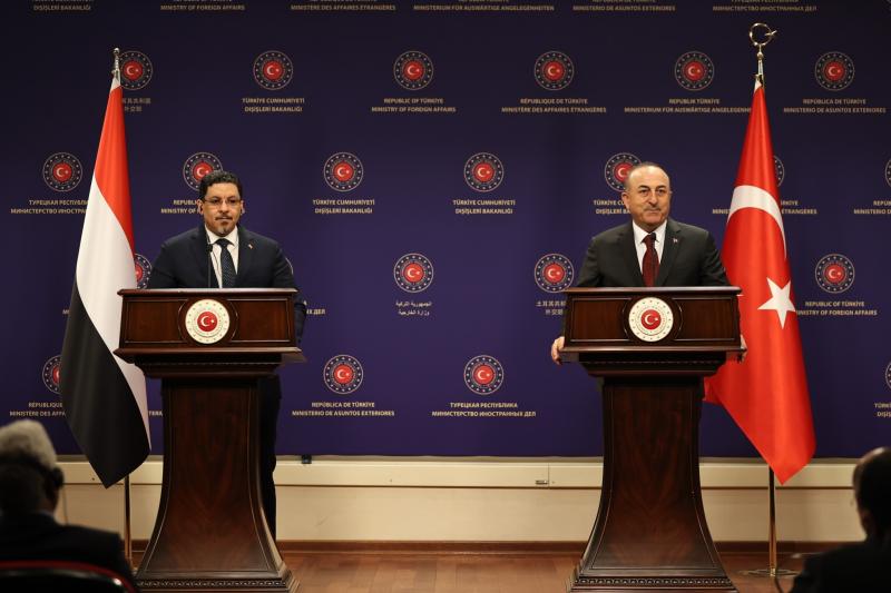 وزير الخارجية يبحث مع نظيره التركي تعزيز وتطوير العلاقات الثنائية بين البلدين في مختلف المجالات