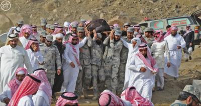 ( بالصور) دفن العريف السعودي المالكي الذي قُتل في الإشتباكات مع الحوثيين 