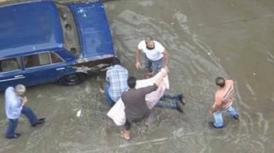 بالصور.. السيول  تقتل 6 مواطنين بالإسكندرية
