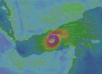 إعصار " ميج " يتجه نحو ثلاث محافظات وخسائر بشرية ومادية في سقطرى