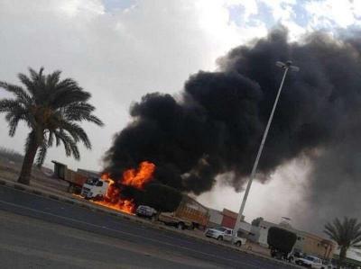 بالصور .. سقوط قذائف أطلقت من الآراضي اليمنية باتجاه السعودية 