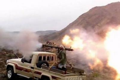تفاصيل الهجوم العنيف الذي شنه الحوثيون وقوات صالح على المقاومة في البيضاء جبهة " آل حميقان " 