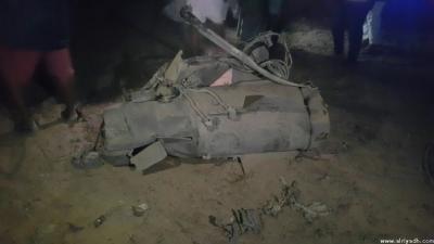 السعودية تنشر صوراً للصاروخ الذي أطلق من الأراضي اليمنية على جازان