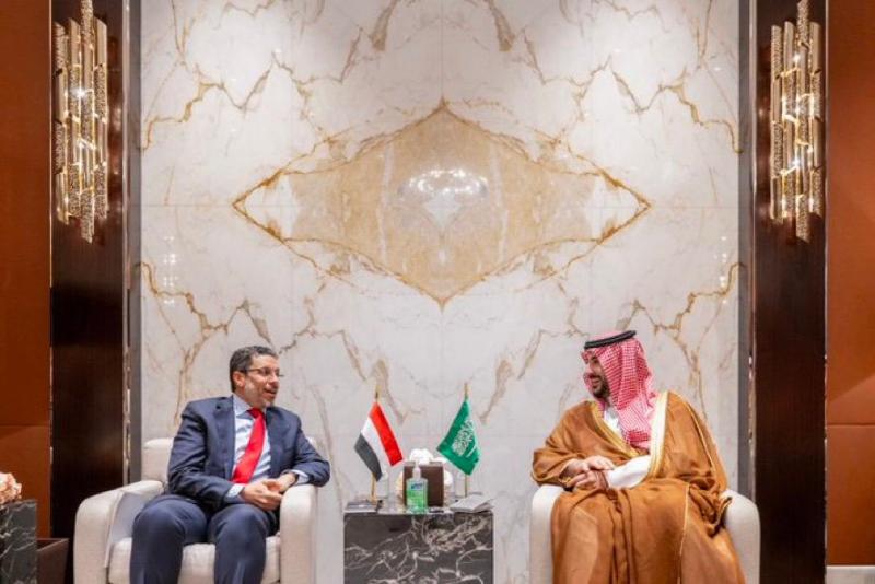 بن مبارك يعقد لقاء مع وزير الدفاع السعودي لبحث مستجدات الأوضاع في اليمن