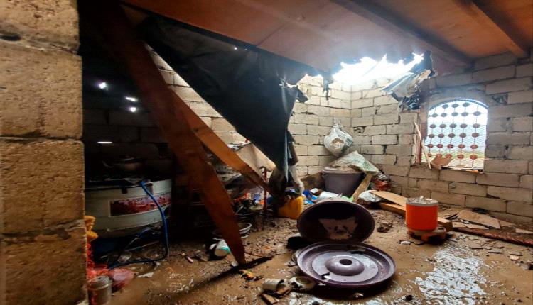هجوم حوثي يستهدف منزل مواطن في الضالع ( صوره)