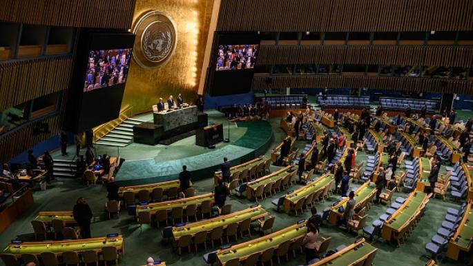 الجمعية العامة للأمم المتحدة توصي مجلس الأمن بإعادة النظر في عضوية فلسطين "بشكل إيجابي"