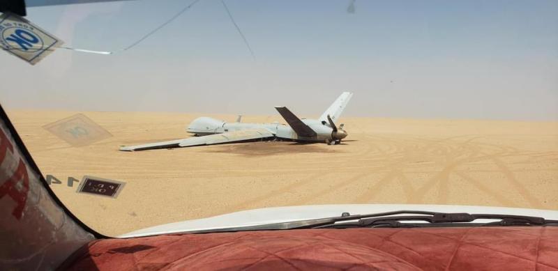 ناطق الحوثيين العسكري : قوات الدفاع الجوي تسقط طائرة أمريكية من نوع MQ_9 في مأرب ( صوره)